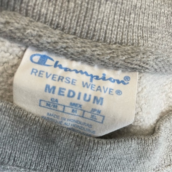 Champion Gray Crewneck New York Sweater Men’s Medium Vintage Y2K - Picture 8 of 11